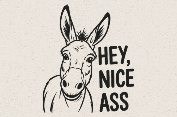 Funny Bathroom Donkey SVG Graphics for Crafts